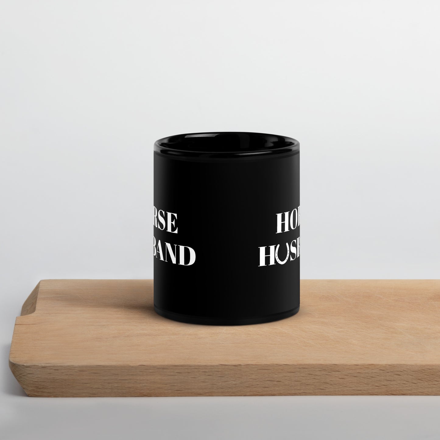 Horse Husband Black Glossy Mug