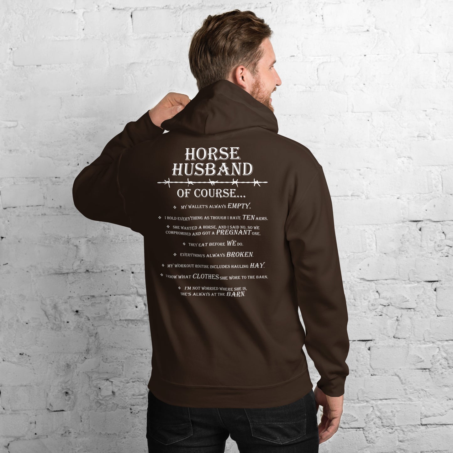 Unisex Horse Husband Hoodie