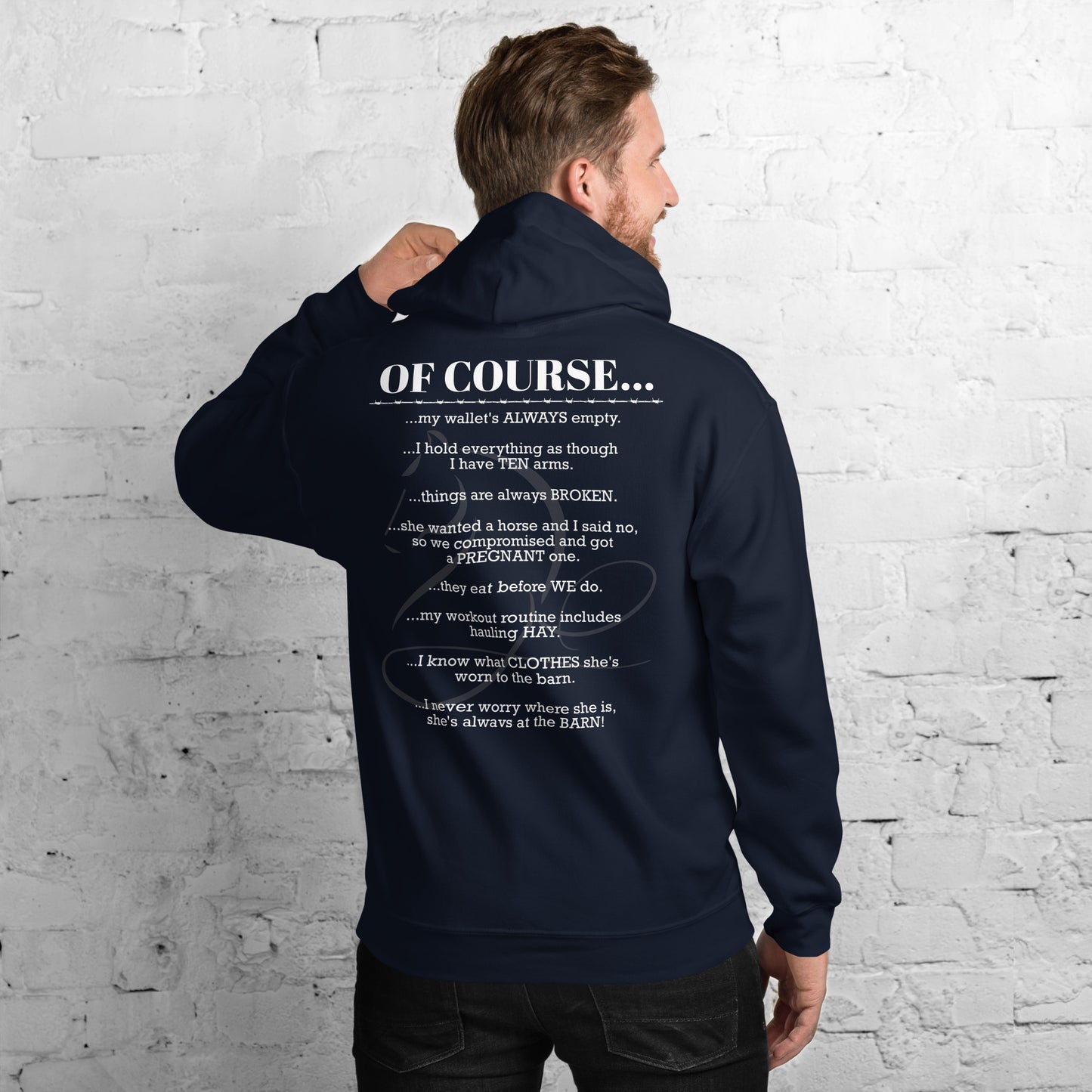 Unisex Horse Husband Hoodie