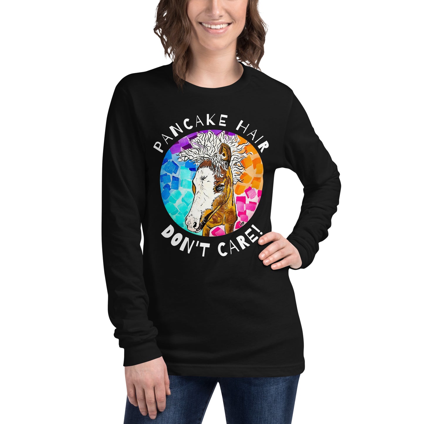 Unisex Pancake Hair Long Sleeve Tee