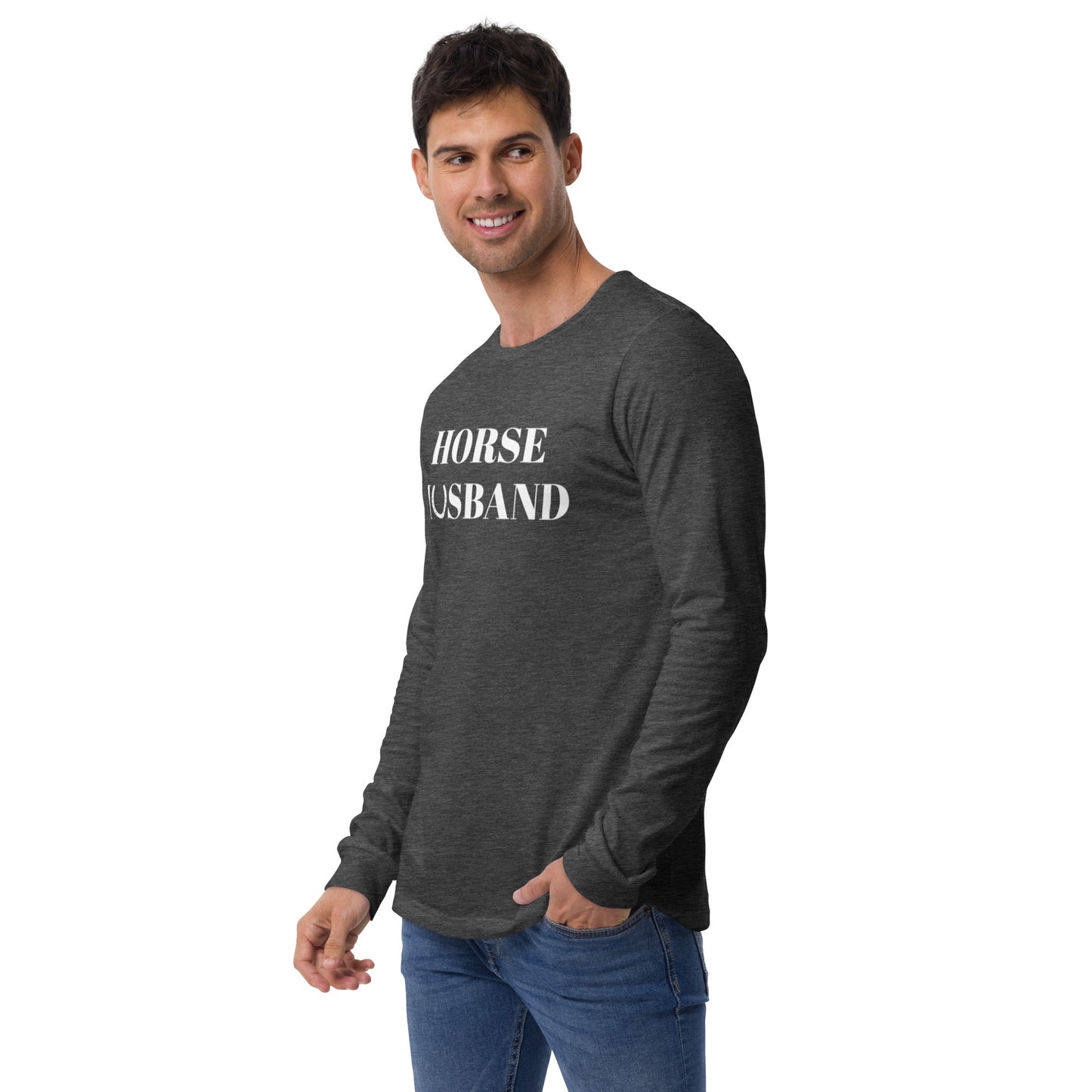 Unisex Horse Husband Long Sleeve Tee