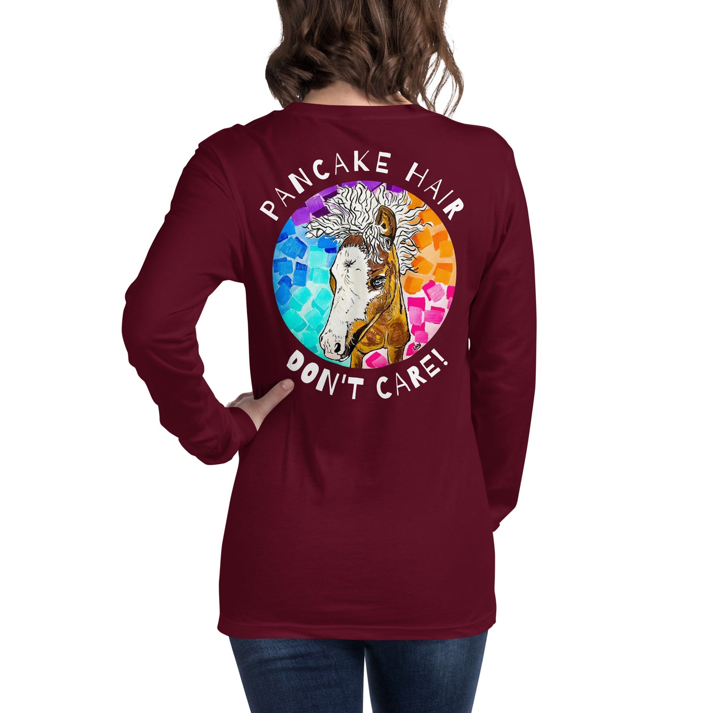 Pancake Hair w/ Logo Unisex Long Sleeve Tee