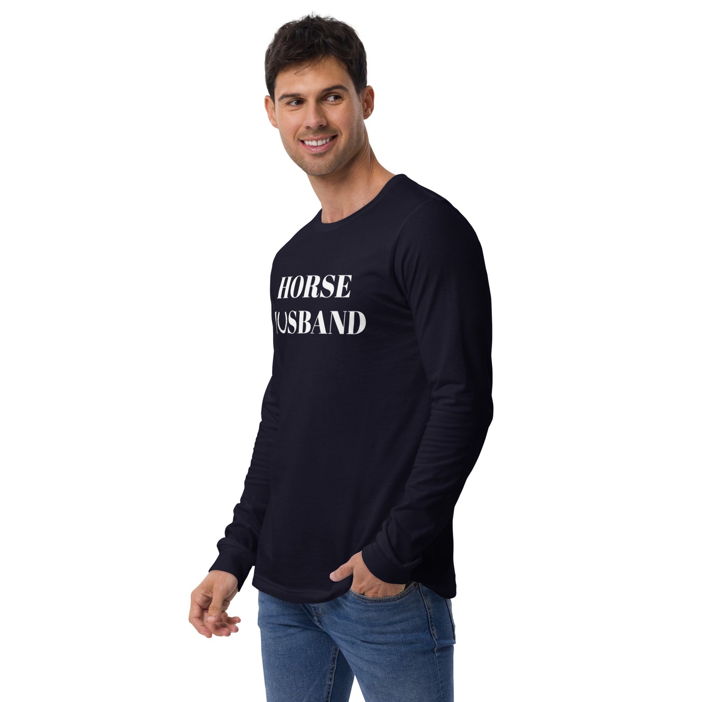 Unisex Horse Husband Long Sleeve Tee