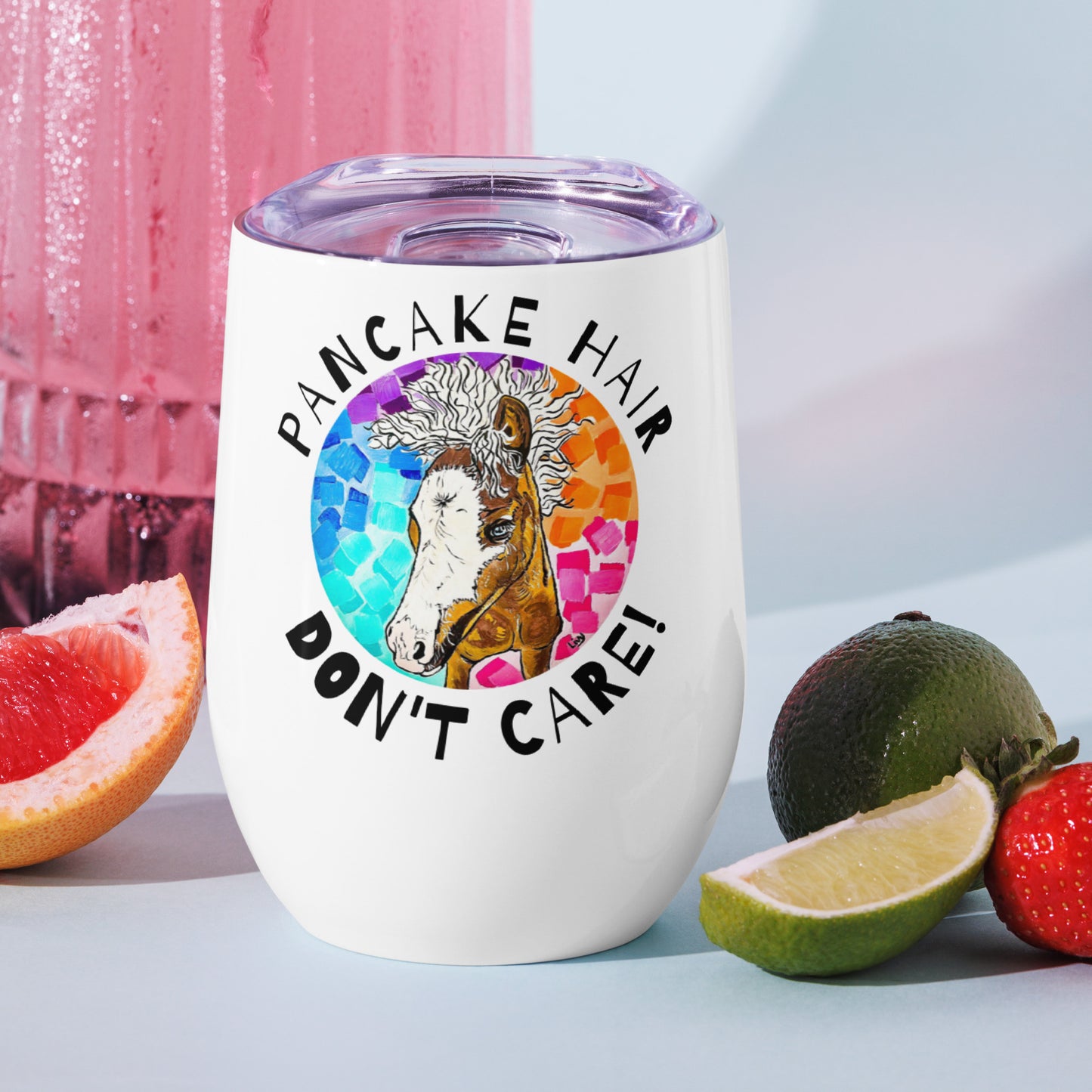 Pancake Hair Wine tumbler