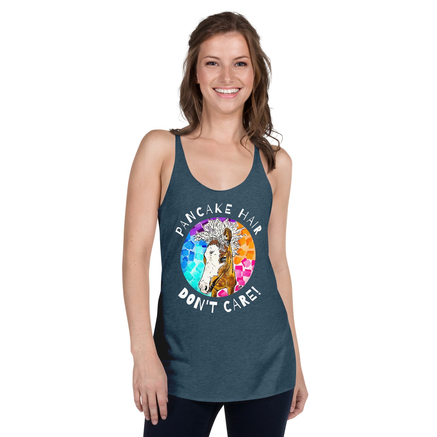 Women's Pancake Hair Racerback Tank