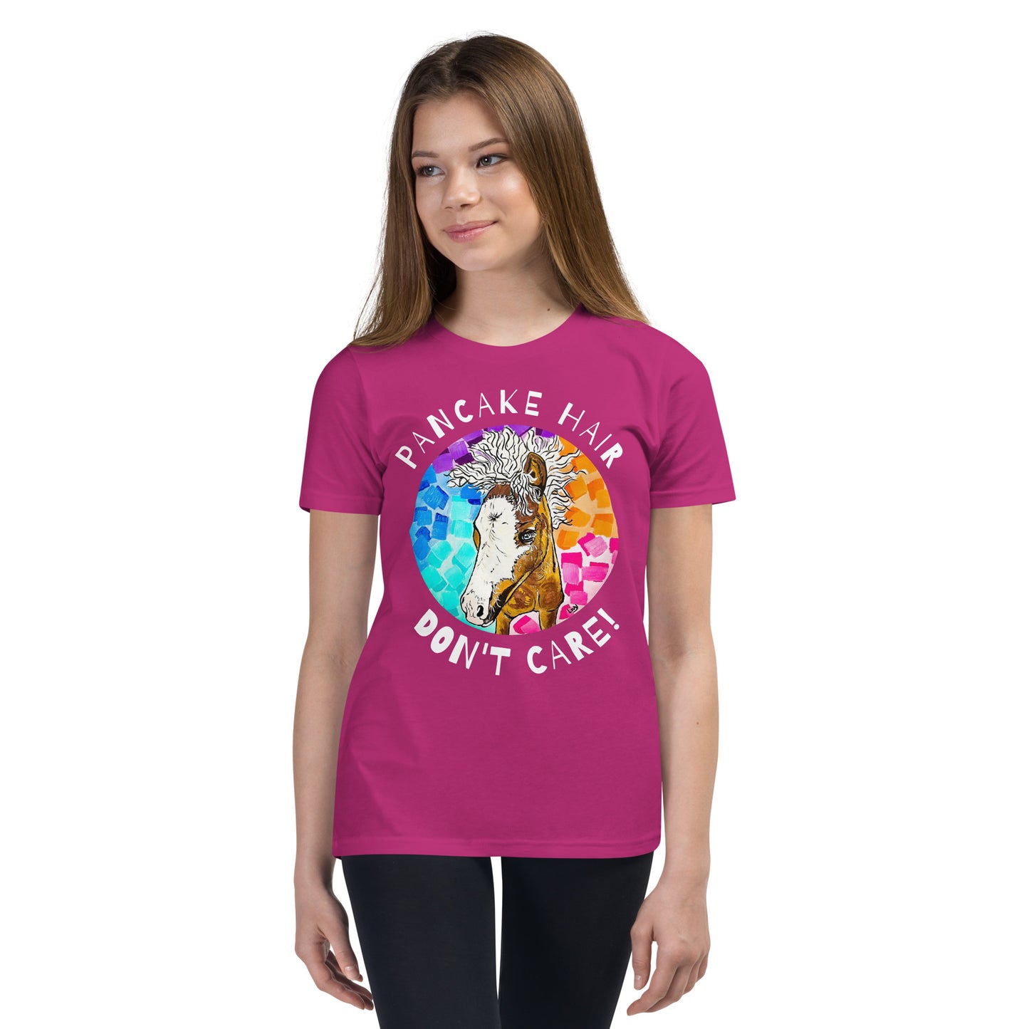 Youth Short Sleeve Pancake Hair T-Shirt