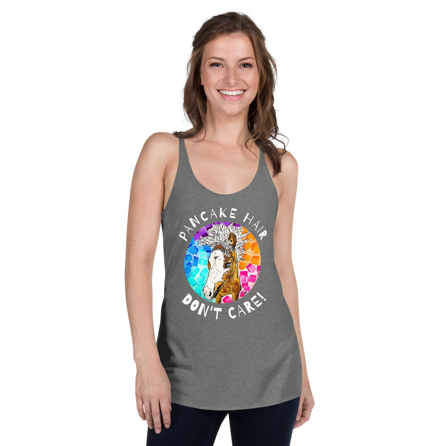 Women's Pancake Hair Racerback Tank